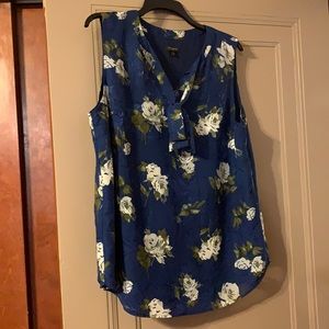 Talbots tie-neck sleeveless top